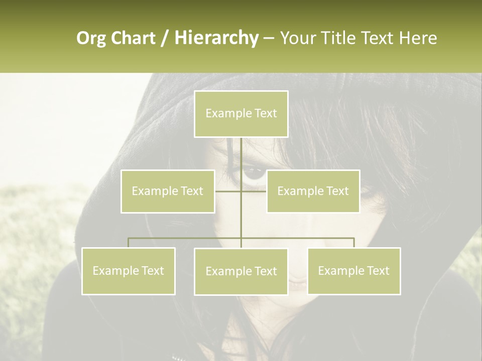 A Woman In A Hoodie Is Looking At The Camera PowerPoint Template