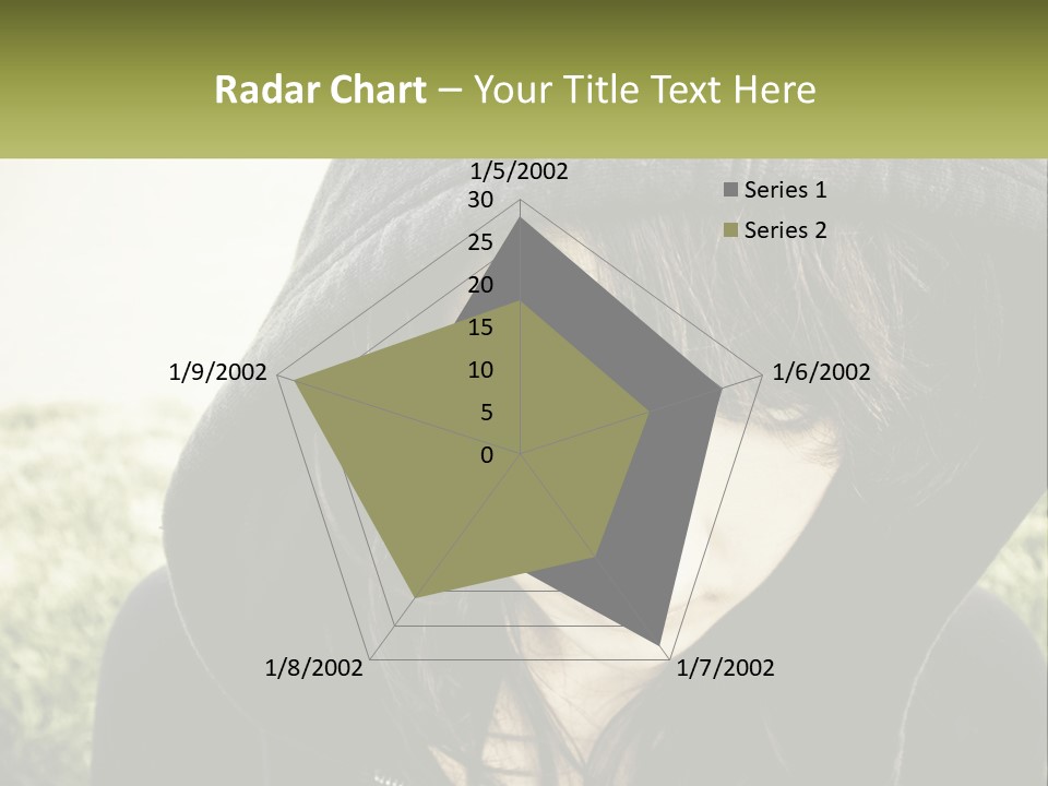 A Woman In A Hoodie Is Looking At The Camera PowerPoint Template