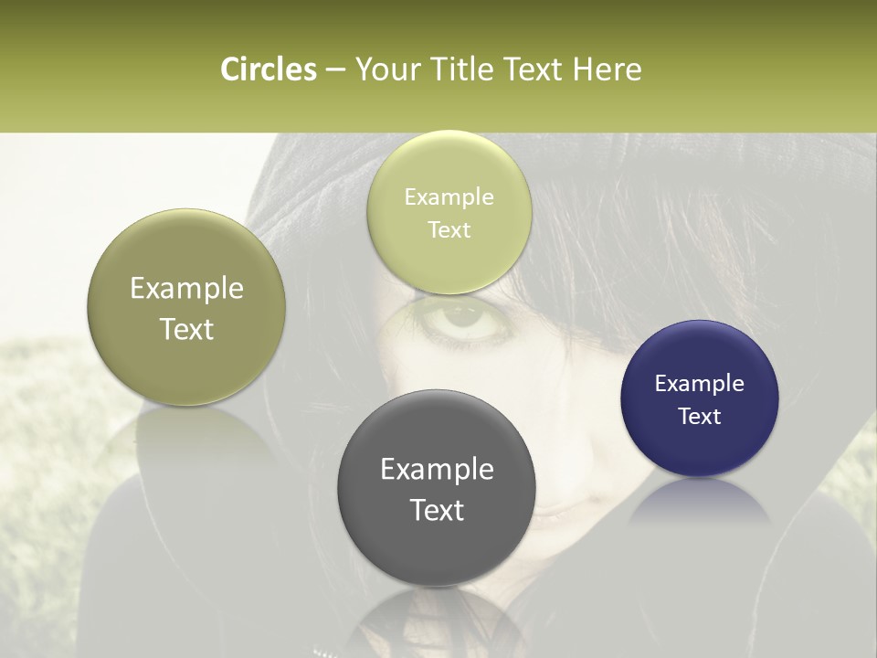 A Woman In A Hoodie Is Looking At The Camera PowerPoint Template