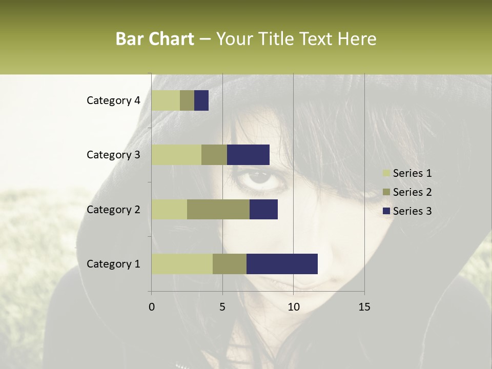 A Woman In A Hoodie Is Looking At The Camera PowerPoint Template