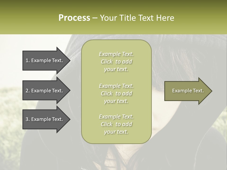 A Woman In A Hoodie Is Looking At The Camera PowerPoint Template