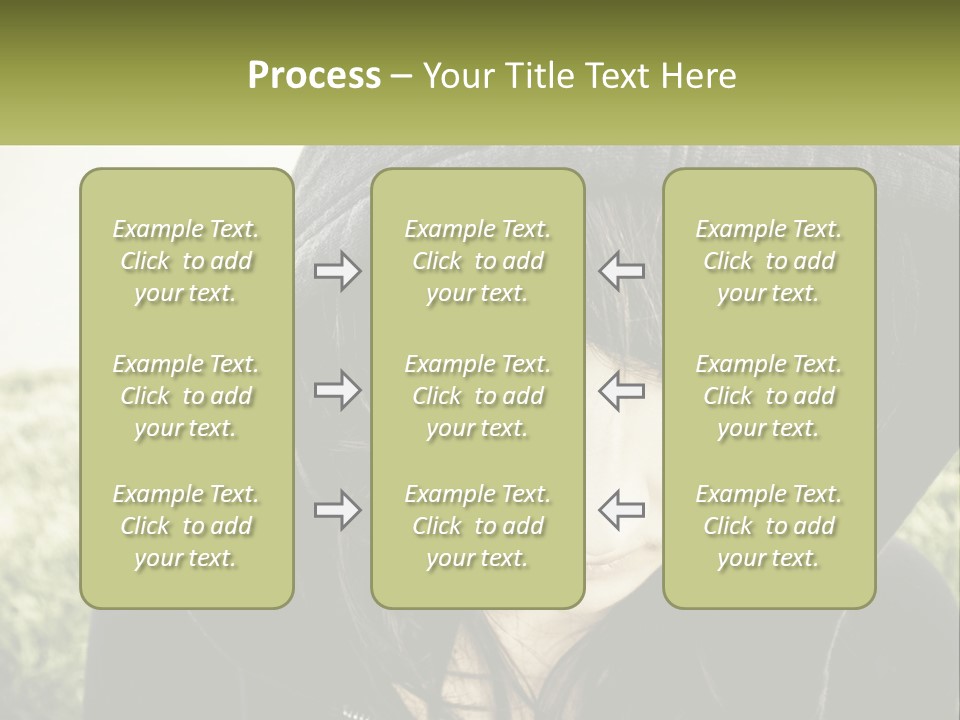 A Woman In A Hoodie Is Looking At The Camera PowerPoint Template