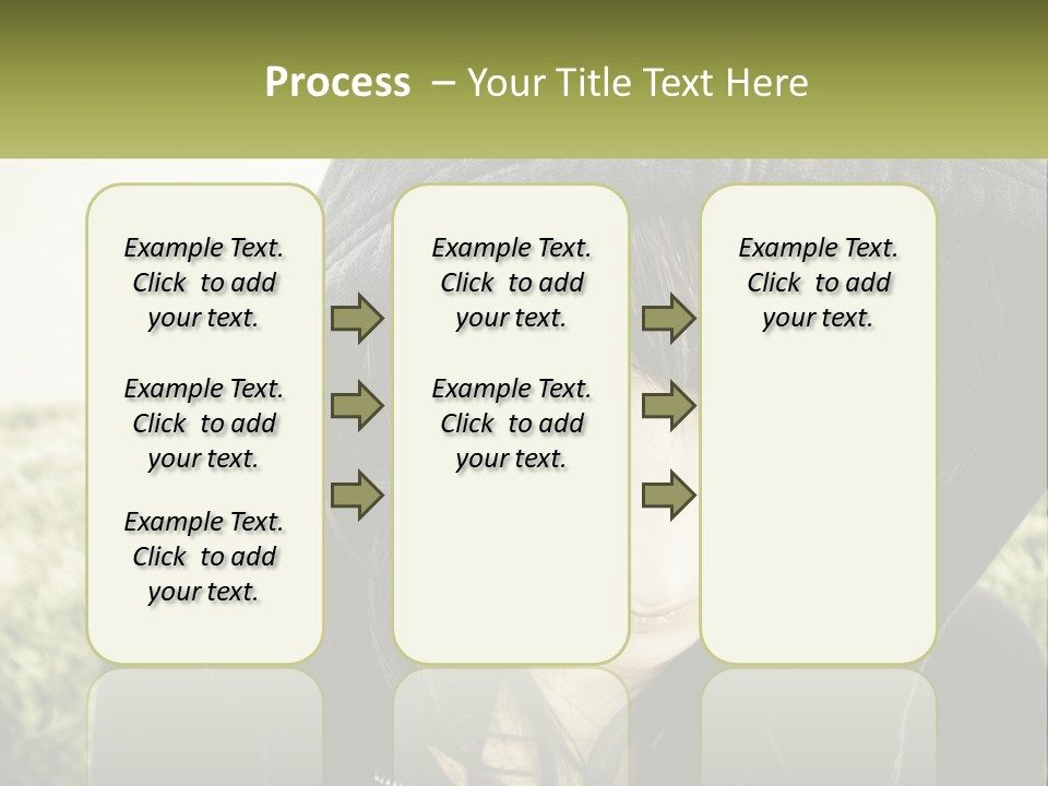 A Woman In A Hoodie Is Looking At The Camera PowerPoint Template