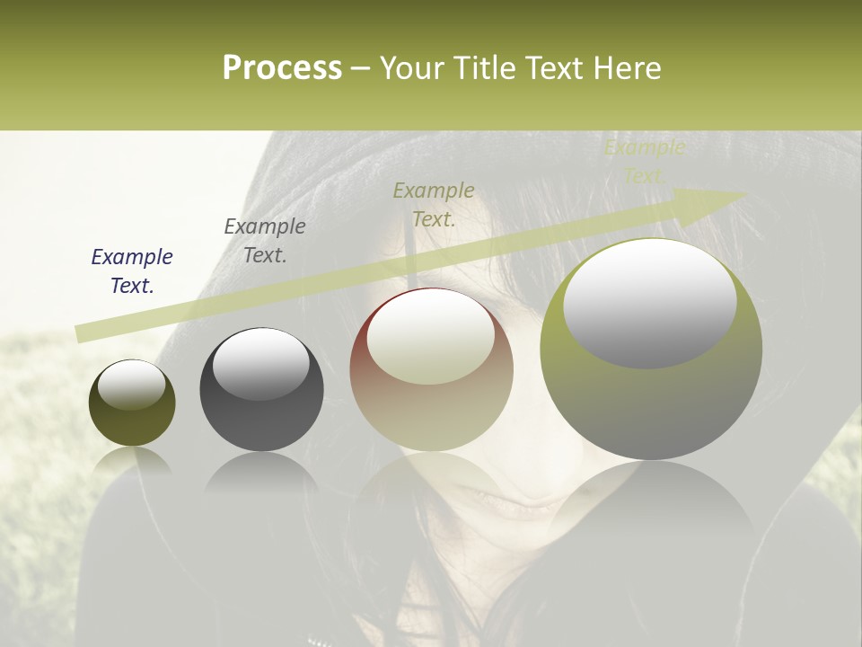 A Woman In A Hoodie Is Looking At The Camera PowerPoint Template