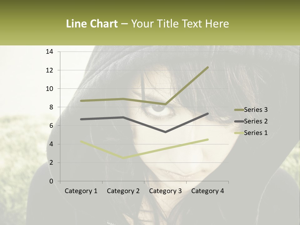 A Woman In A Hoodie Is Looking At The Camera PowerPoint Template