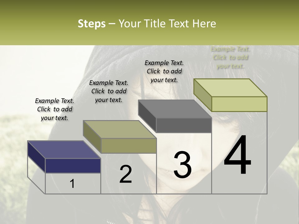 A Woman In A Hoodie Is Looking At The Camera PowerPoint Template