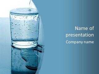 A Glass Of Water With A Toothbrush In It PowerPoint Template