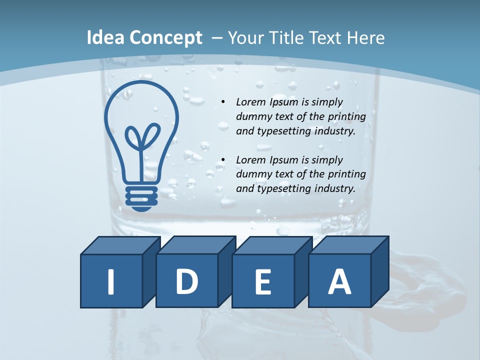 A Glass Of Water With A Toothbrush In It PowerPoint Template