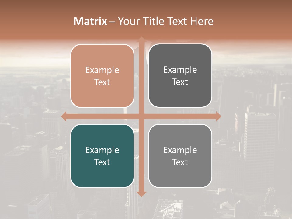 A Man In A Suit Jumping Over A City PowerPoint Template