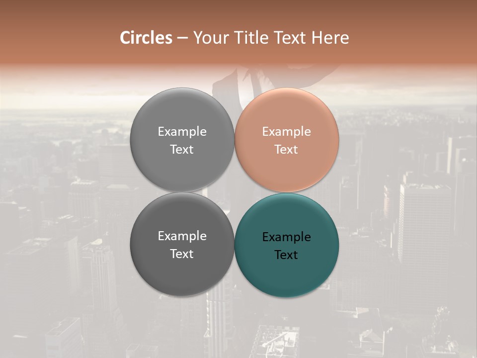 A Man In A Suit Jumping Over A City PowerPoint Template