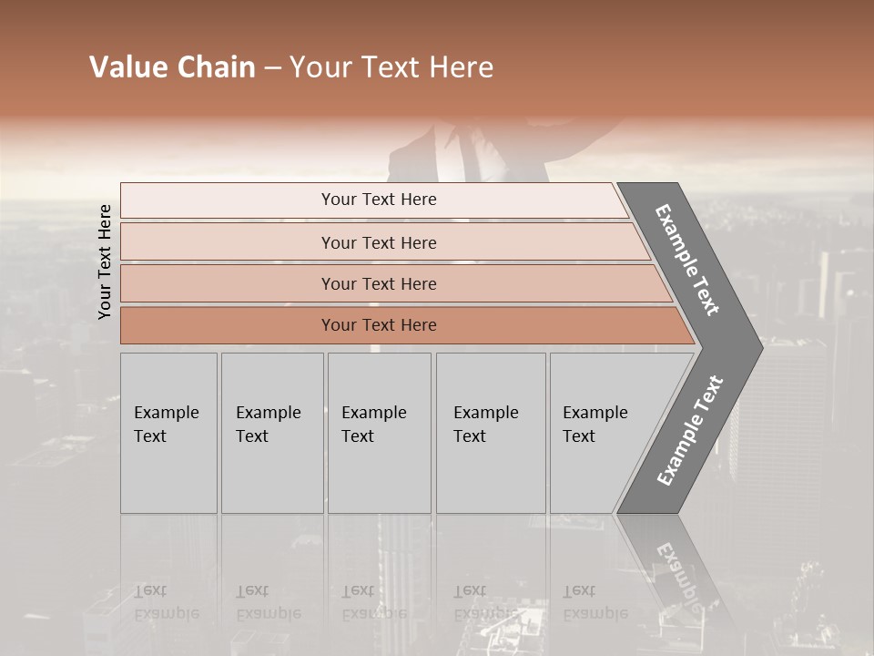 A Man In A Suit Jumping Over A City PowerPoint Template