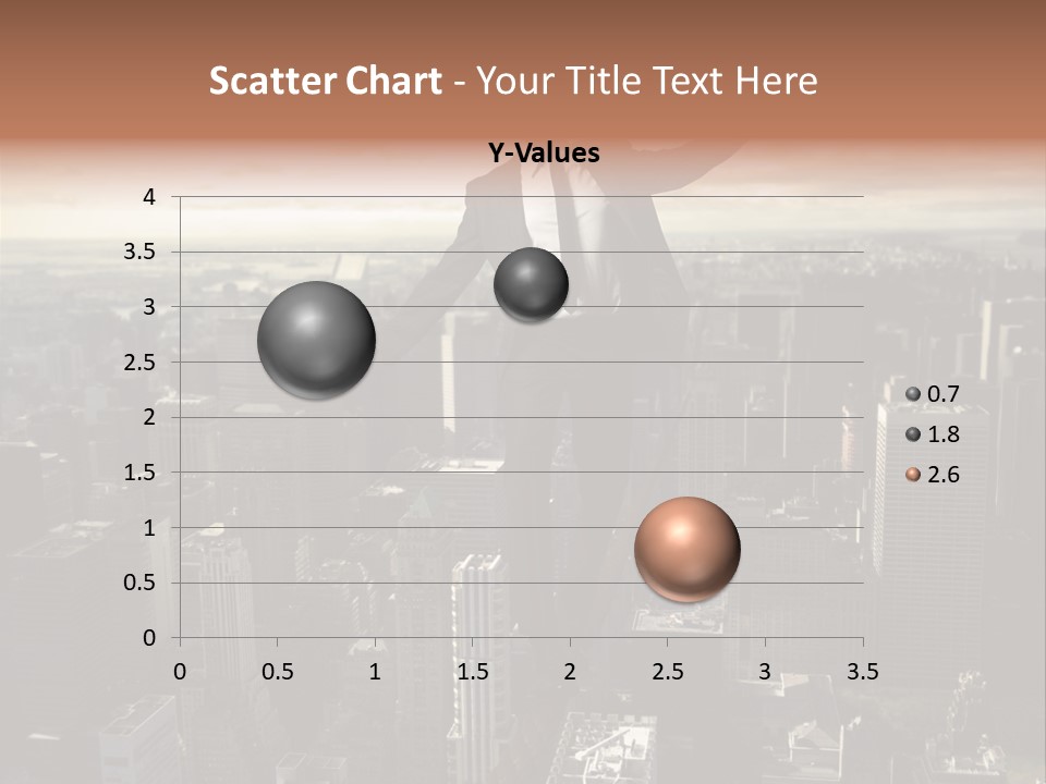 A Man In A Suit Jumping Over A City PowerPoint Template