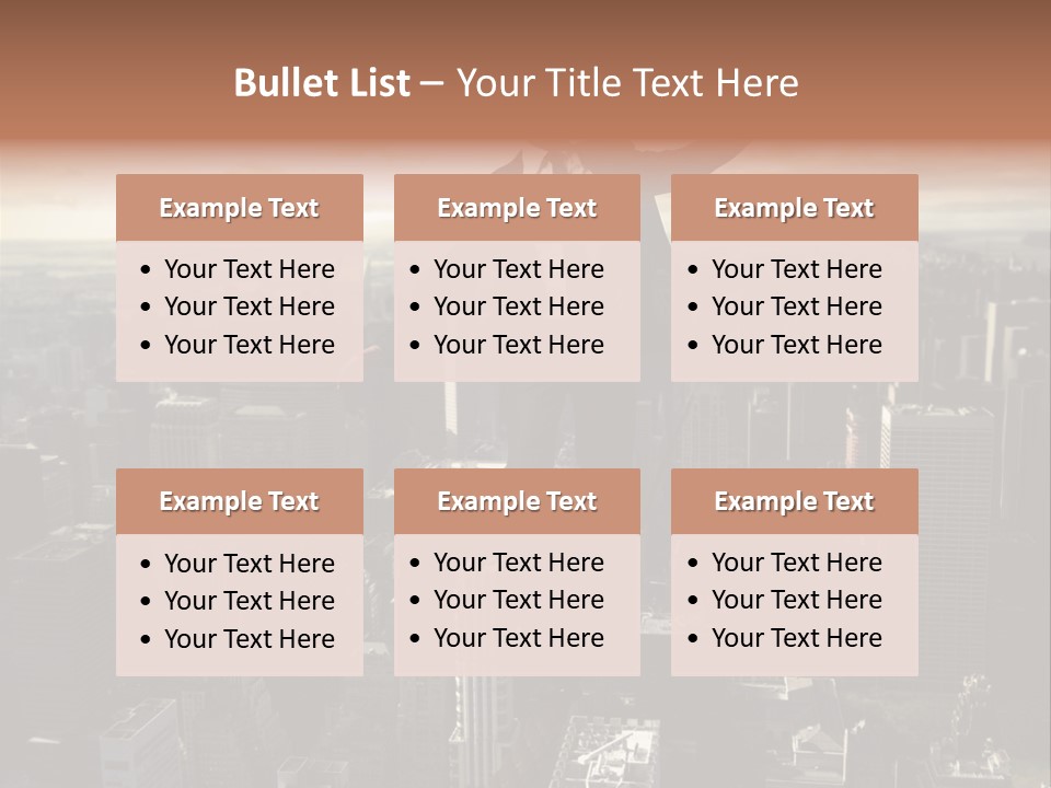 A Man In A Suit Jumping Over A City PowerPoint Template