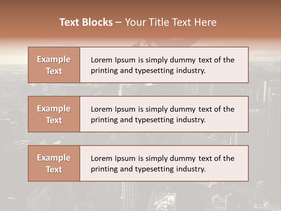 A Man In A Suit Jumping Over A City PowerPoint Template