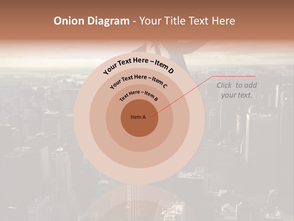 A Man In A Suit Jumping Over A City PowerPoint Template