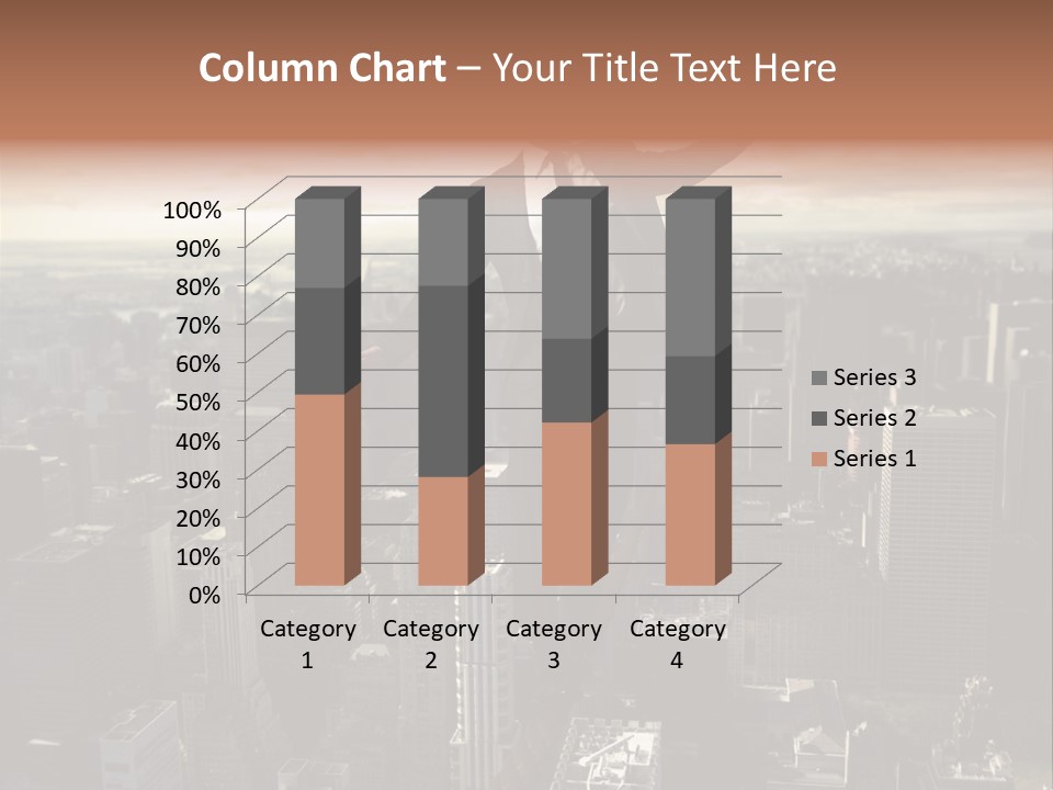A Man In A Suit Jumping Over A City PowerPoint Template