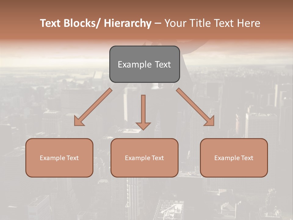 A Man In A Suit Jumping Over A City PowerPoint Template
