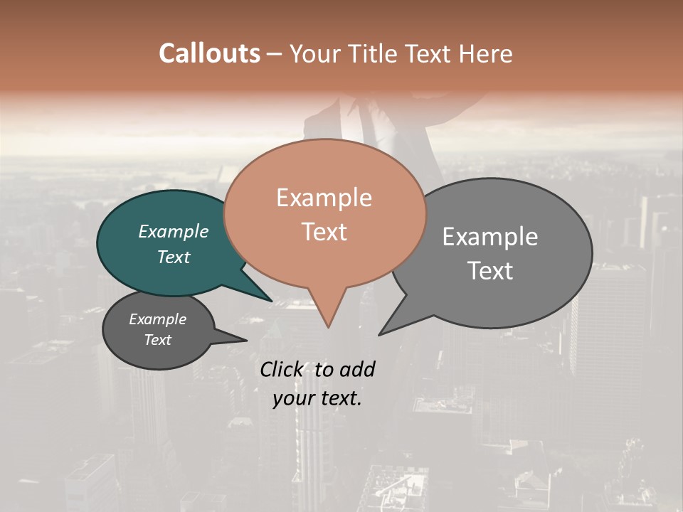 A Man In A Suit Jumping Over A City PowerPoint Template