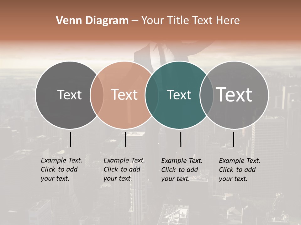 A Man In A Suit Jumping Over A City PowerPoint Template