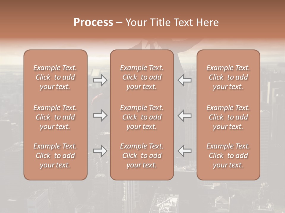 A Man In A Suit Jumping Over A City PowerPoint Template