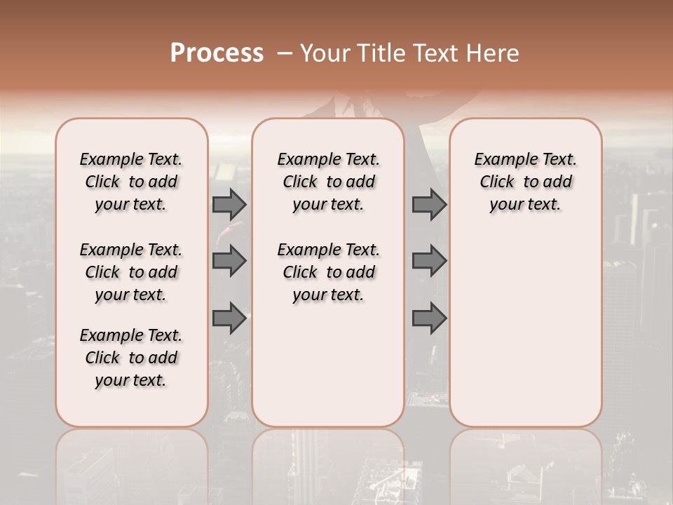 A Man In A Suit Jumping Over A City PowerPoint Template