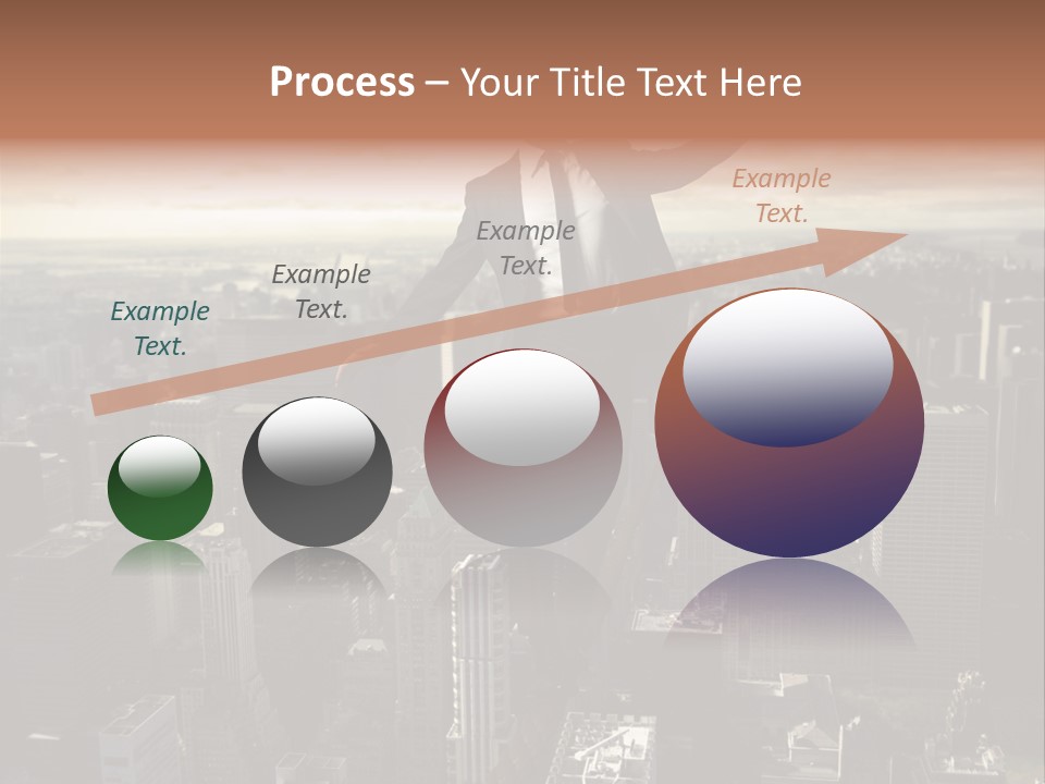 A Man In A Suit Jumping Over A City PowerPoint Template