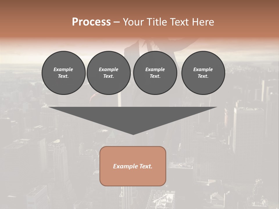 A Man In A Suit Jumping Over A City PowerPoint Template