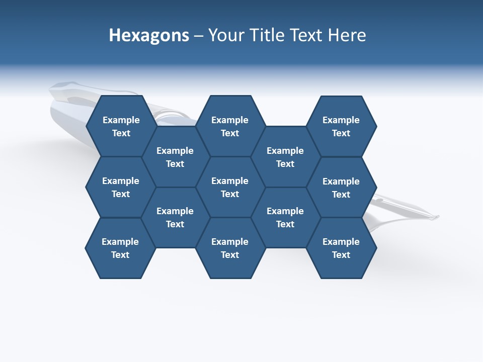 A Blue And Black Pen On A White Background PowerPoint Template