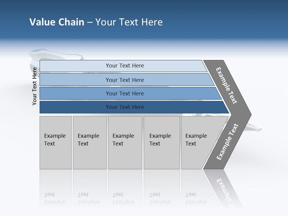 A Blue And Black Pen On A White Background PowerPoint Template
