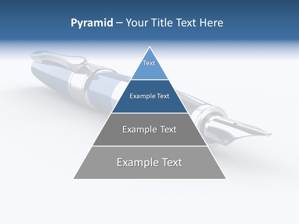 A Blue And Black Pen On A White Background PowerPoint Template