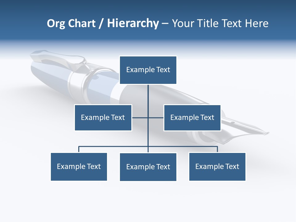 A Blue And Black Pen On A White Background PowerPoint Template