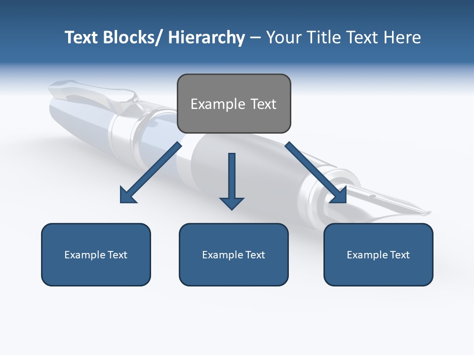 A Blue And Black Pen On A White Background PowerPoint Template