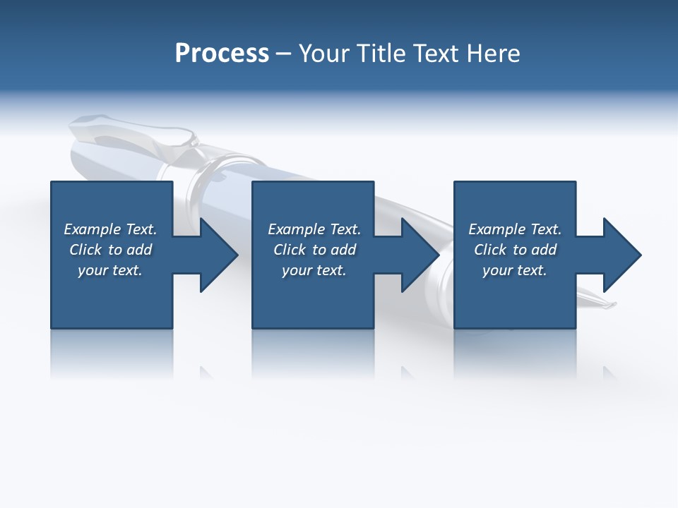 A Blue And Black Pen On A White Background PowerPoint Template
