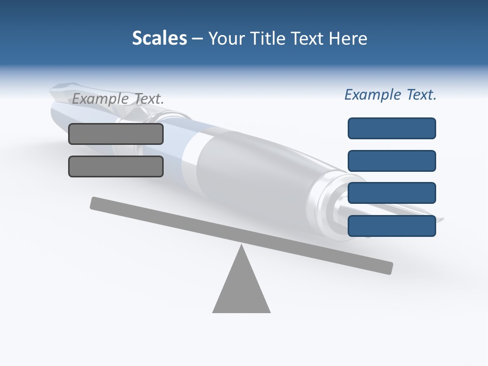 A Blue And Black Pen On A White Background PowerPoint Template