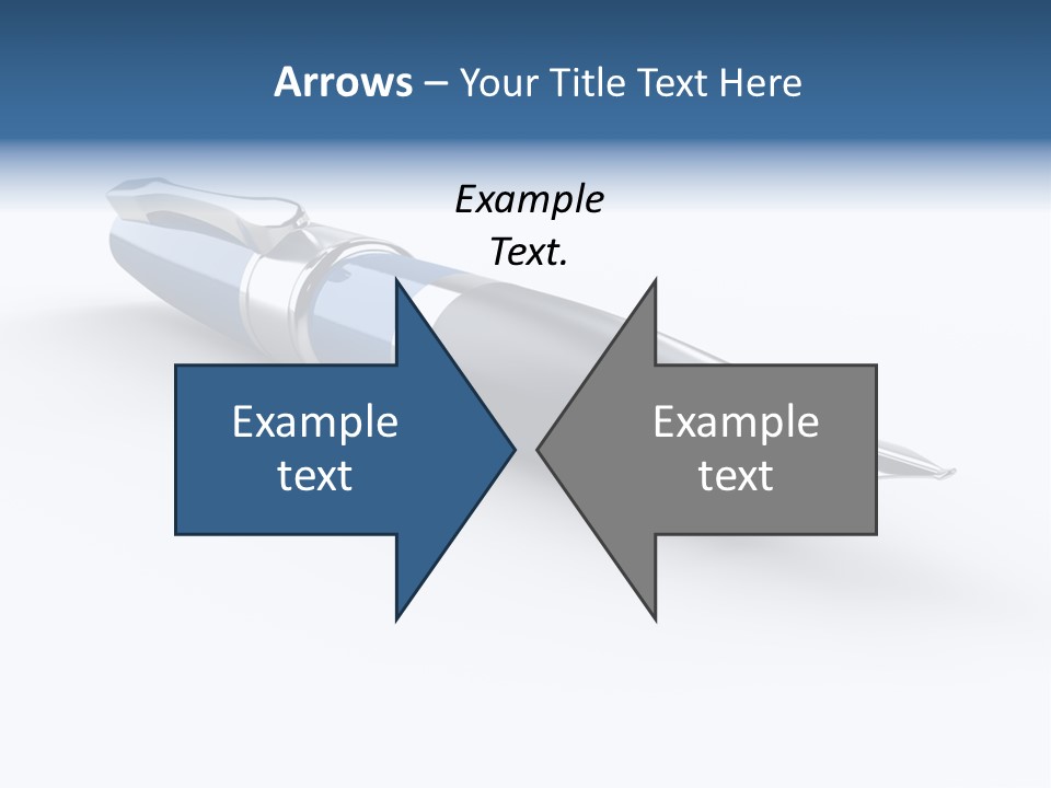 A Blue And Black Pen On A White Background PowerPoint Template