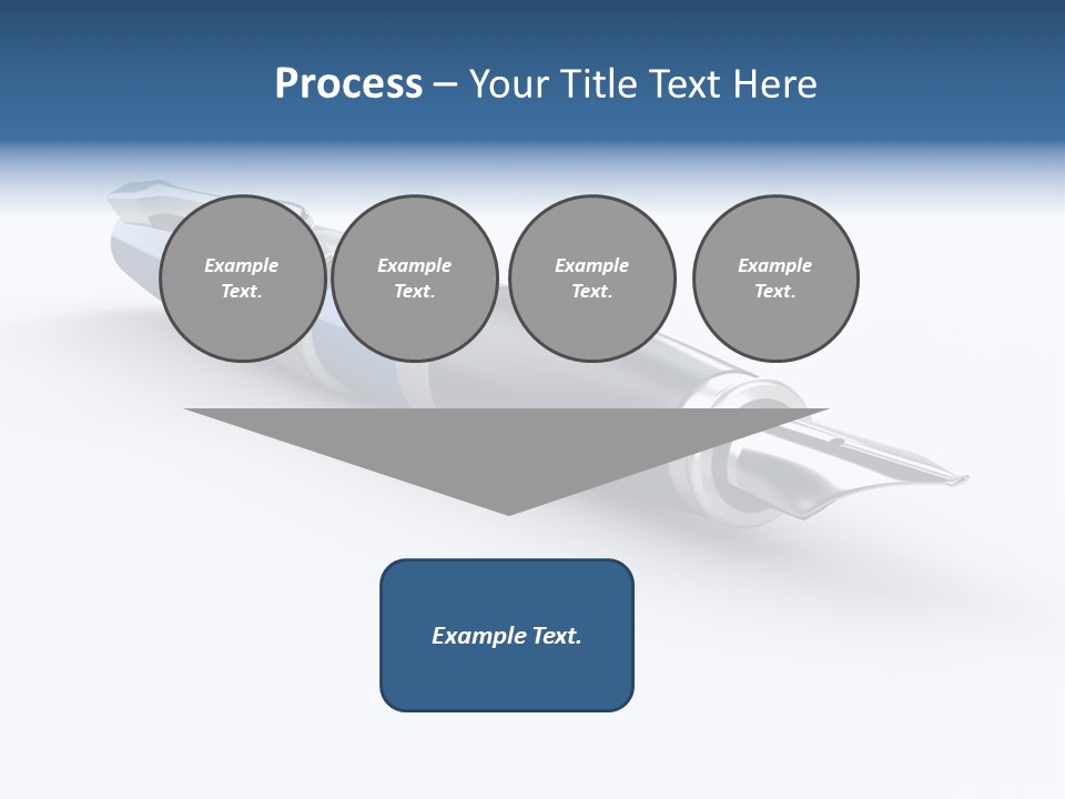 A Blue And Black Pen On A White Background PowerPoint Template