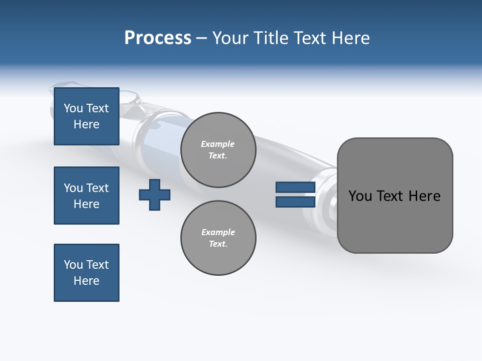 A Blue And Black Pen On A White Background PowerPoint Template