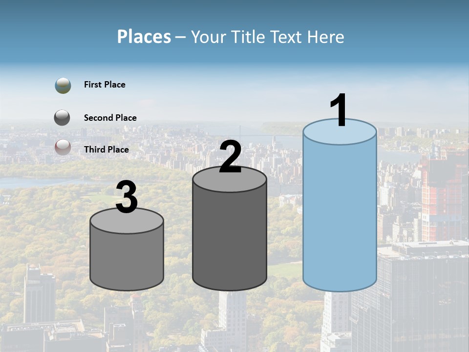 An Aerial View Of A City With Lots Of Trees PowerPoint Template