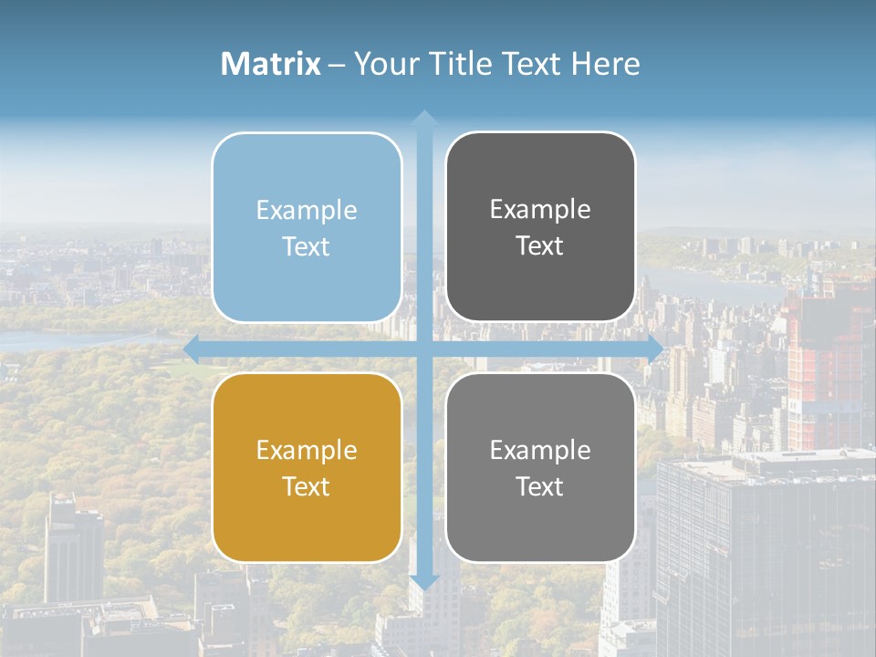 An Aerial View Of A City With Lots Of Trees PowerPoint Template