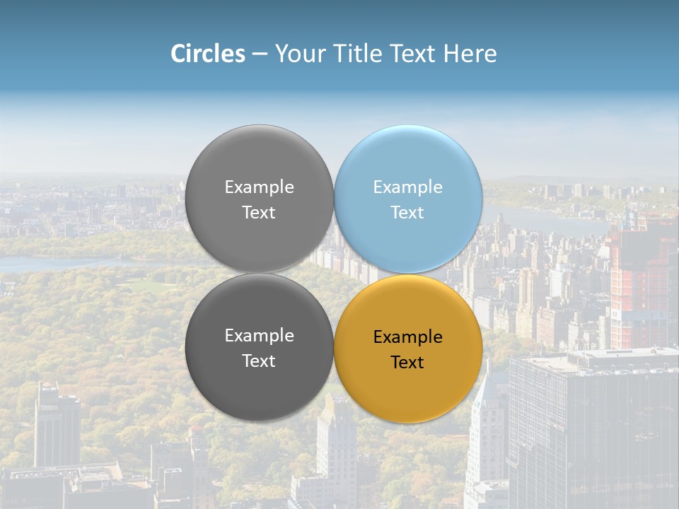 An Aerial View Of A City With Lots Of Trees PowerPoint Template