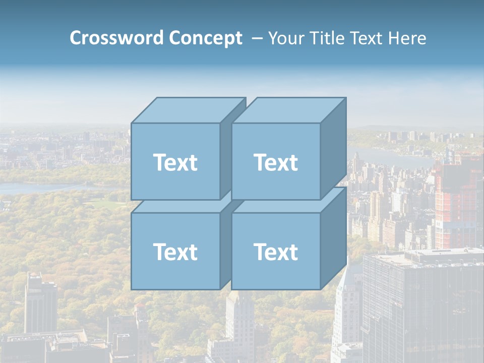 An Aerial View Of A City With Lots Of Trees PowerPoint Template