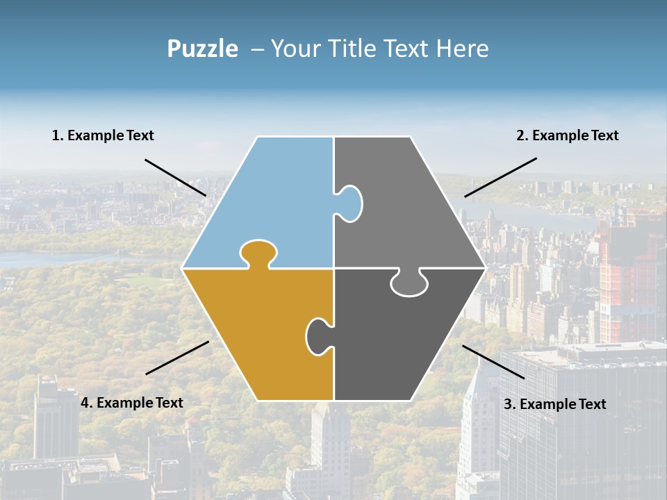 An Aerial View Of A City With Lots Of Trees PowerPoint Template