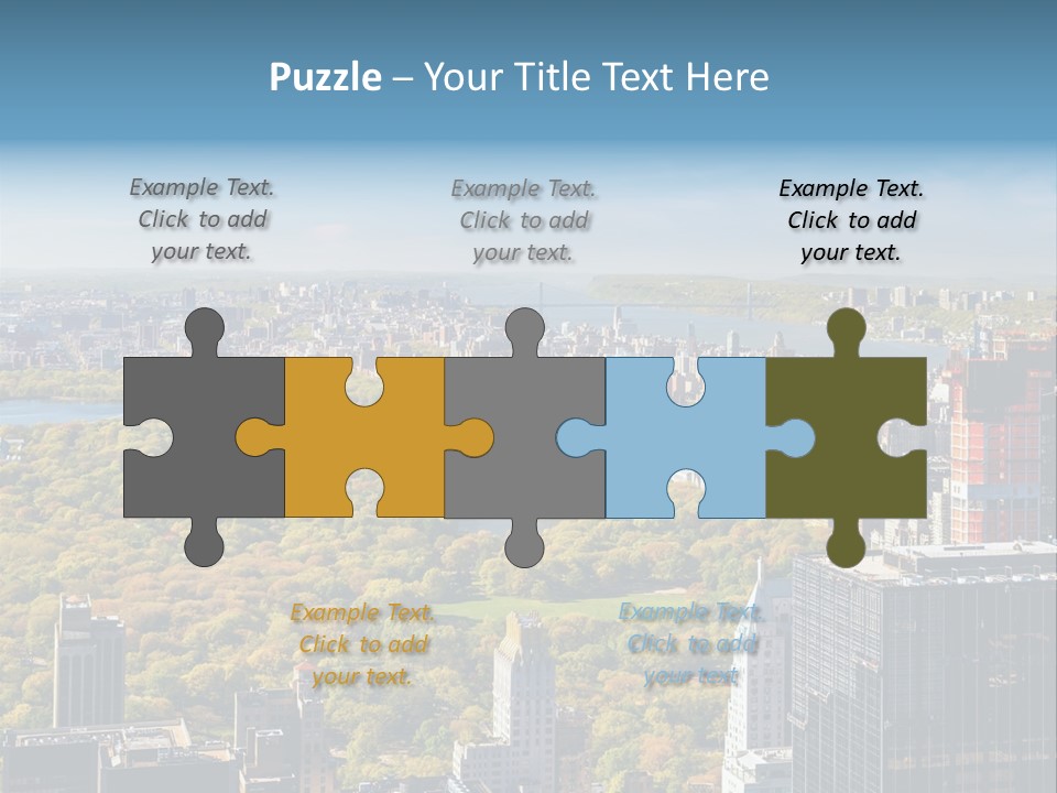 An Aerial View Of A City With Lots Of Trees PowerPoint Template