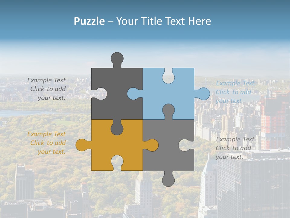 An Aerial View Of A City With Lots Of Trees PowerPoint Template