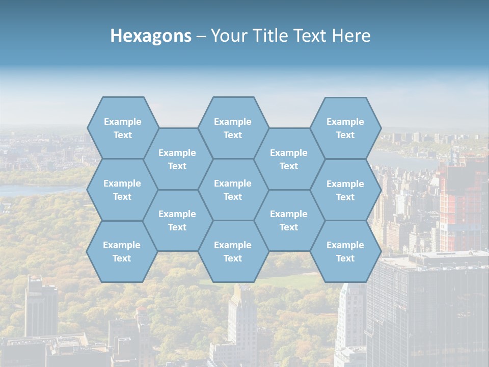 An Aerial View Of A City With Lots Of Trees PowerPoint Template