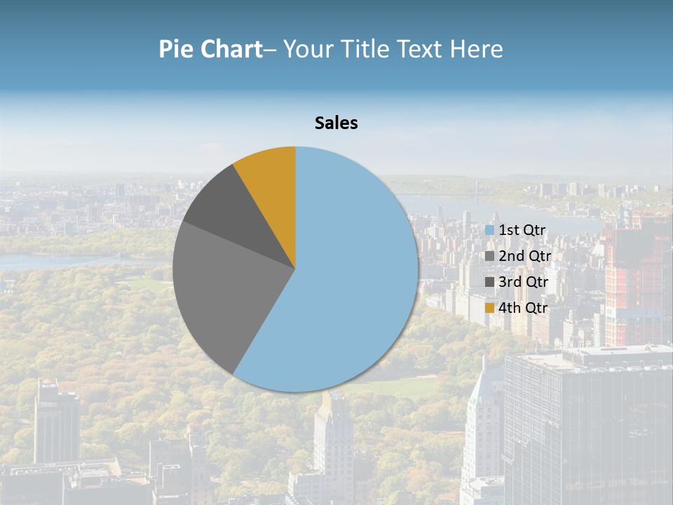 An Aerial View Of A City With Lots Of Trees PowerPoint Template