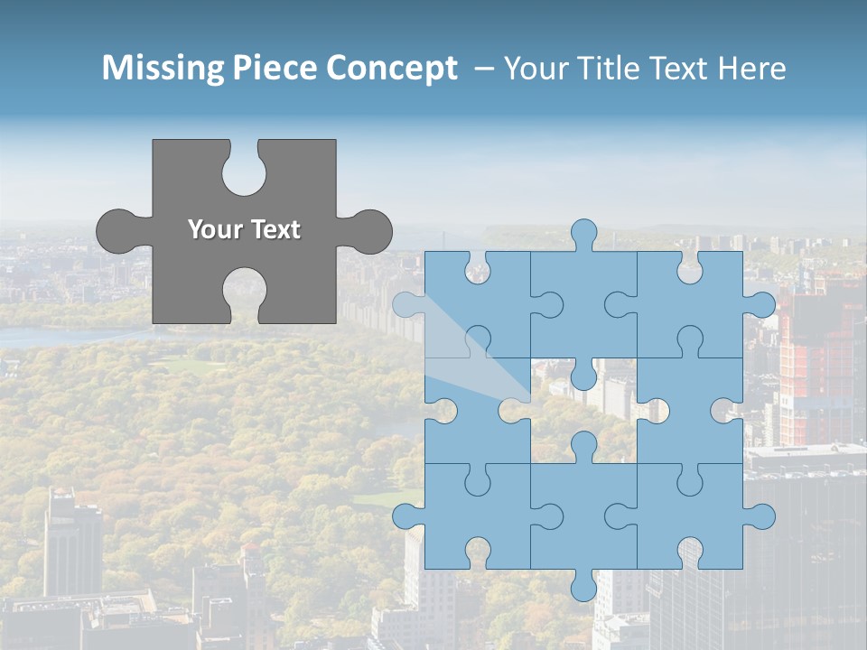 An Aerial View Of A City With Lots Of Trees PowerPoint Template