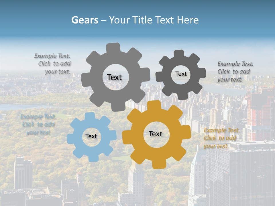 An Aerial View Of A City With Lots Of Trees PowerPoint Template