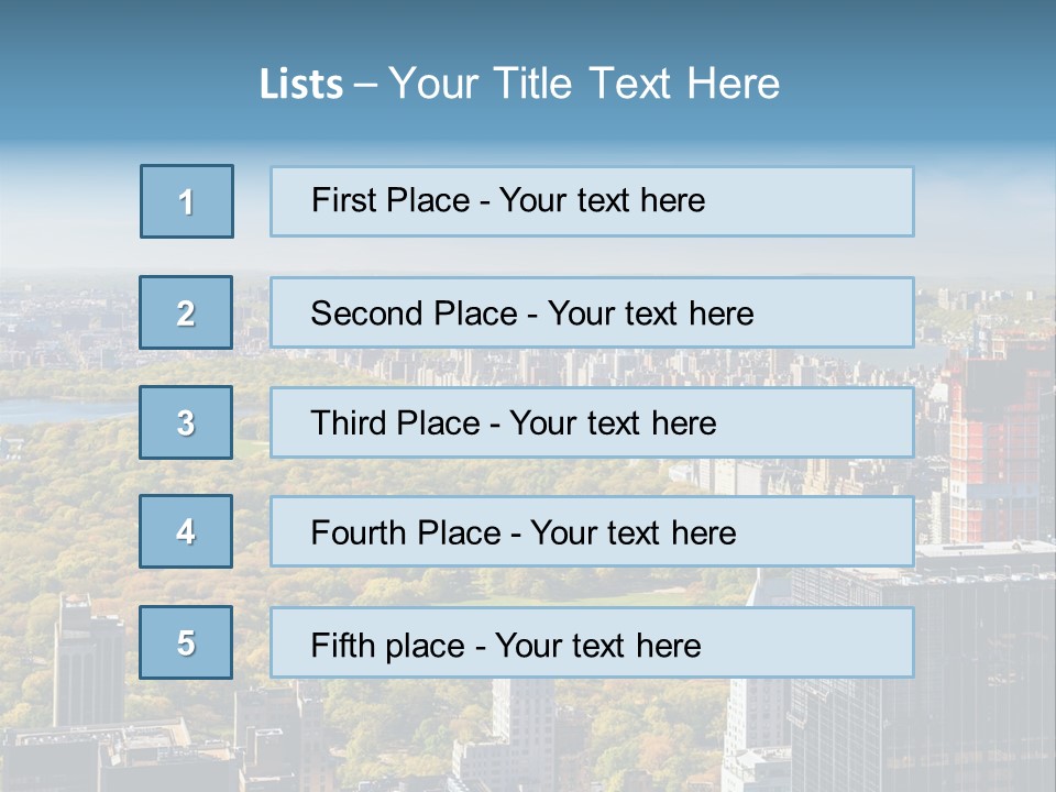An Aerial View Of A City With Lots Of Trees PowerPoint Template