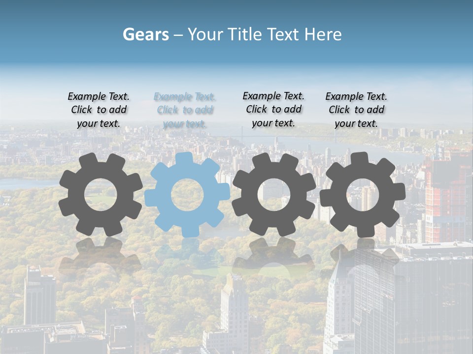 An Aerial View Of A City With Lots Of Trees PowerPoint Template